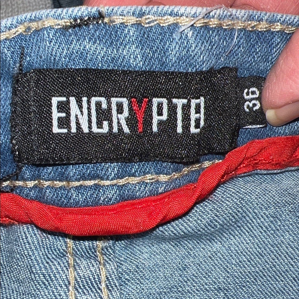 Distressed Blue Denim Shorts - Picture 8 of 10